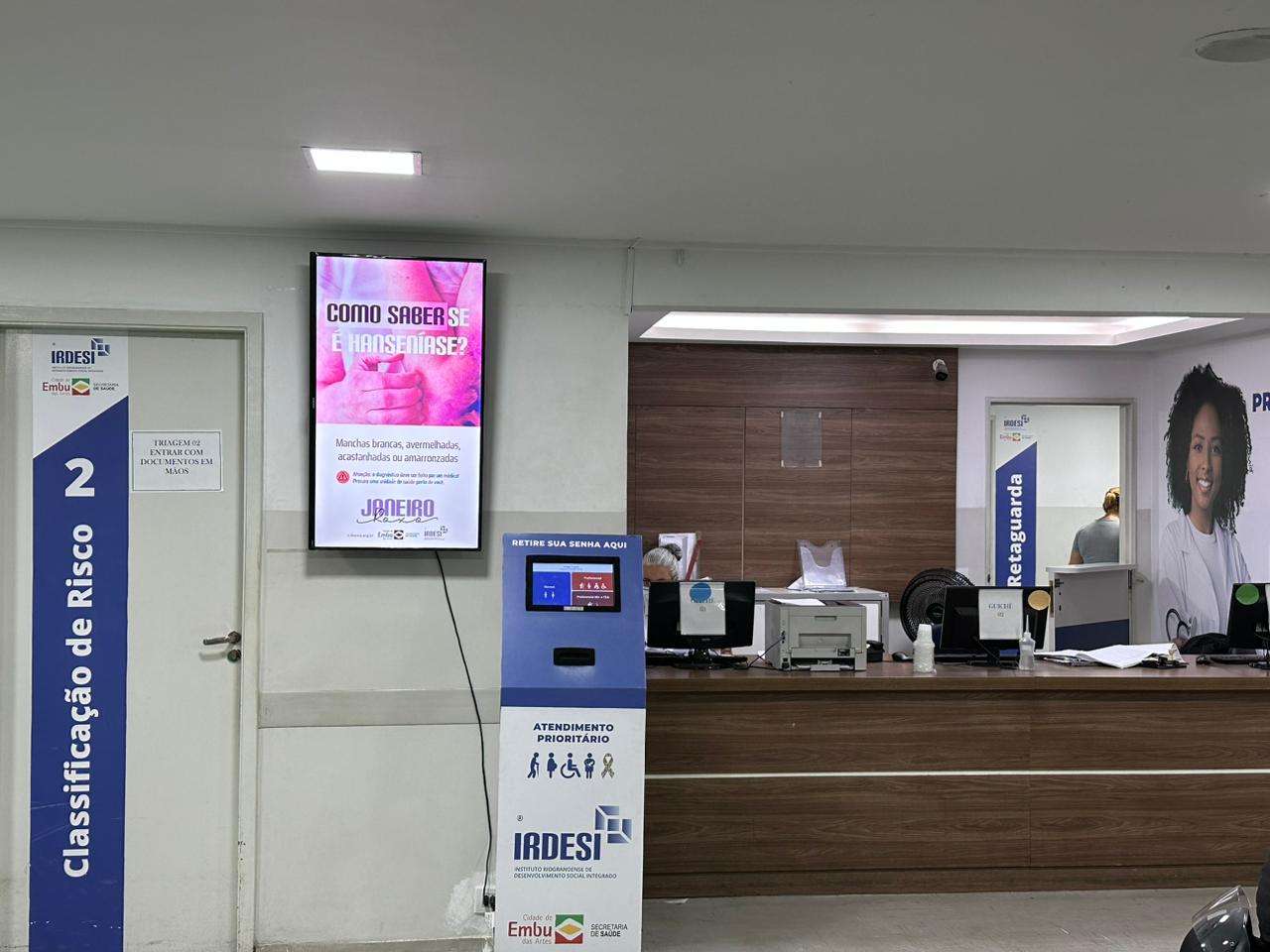 Modernidade e Informação: Irdesi implementa TV Indoor na Recepção do PS Central em Embu das Artes