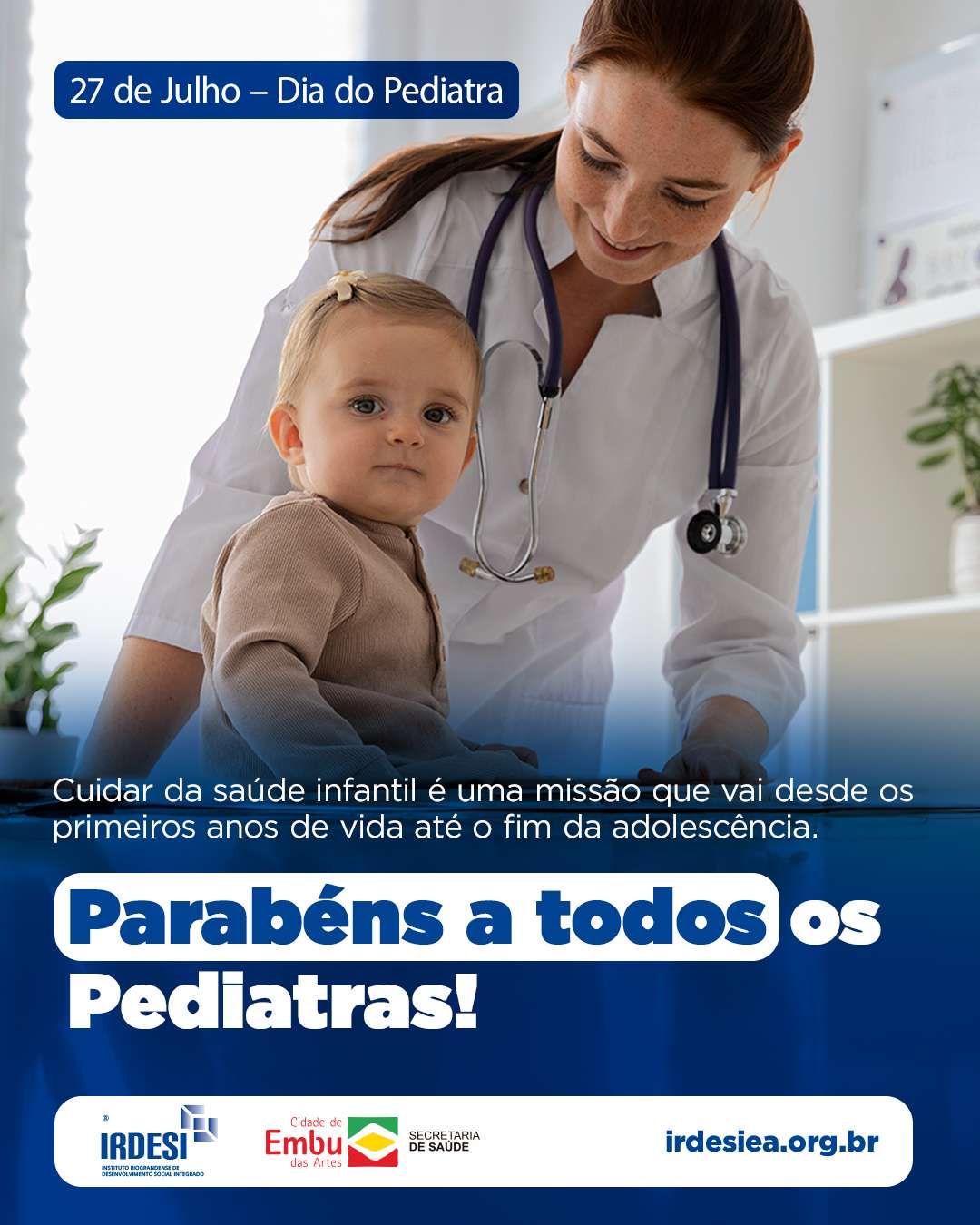 27 de Julho – Dia do Pediatra