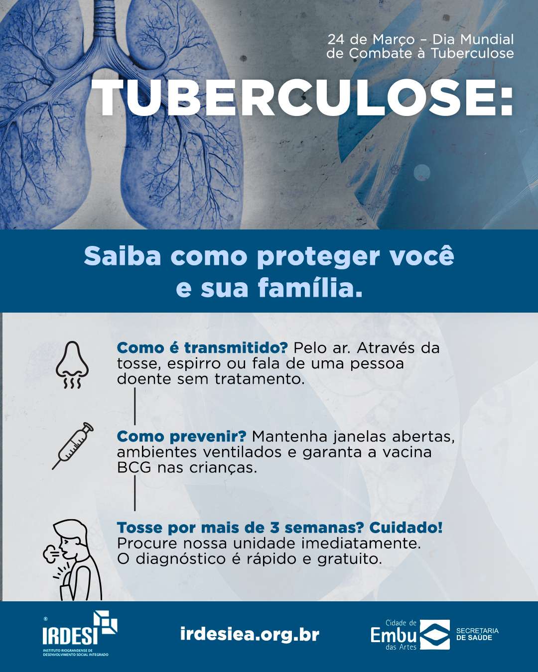 24 de Março – Dia mundial de combate à Tuberculose